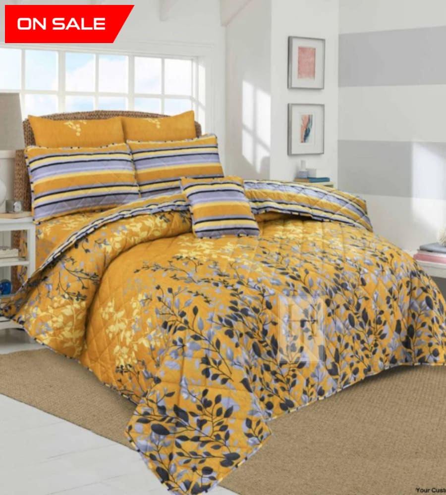 Juggun Favourite Turmeric Summer Comforter Set 7 Pcs D - 771 Quilts & Comforters