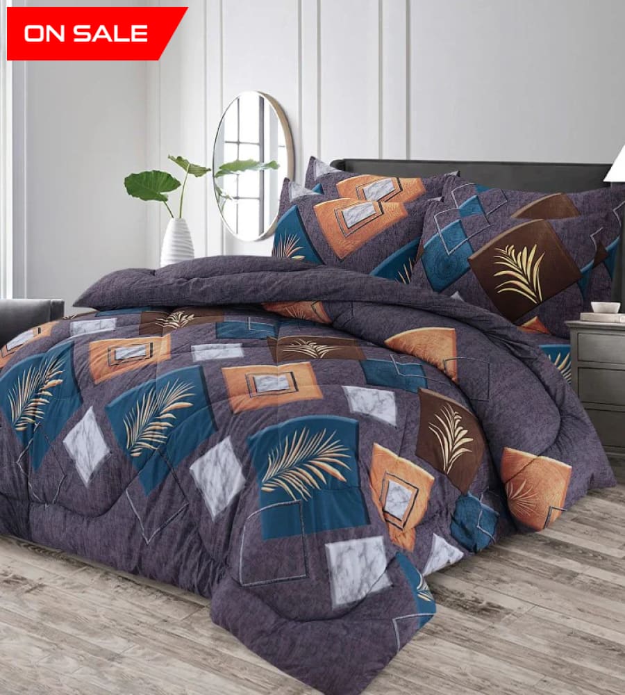 Pure Cotton Winter Vicky Razai Set 6 Pcs Wr-2450 (Heavy Polyester Filling) Quilts & Comforters