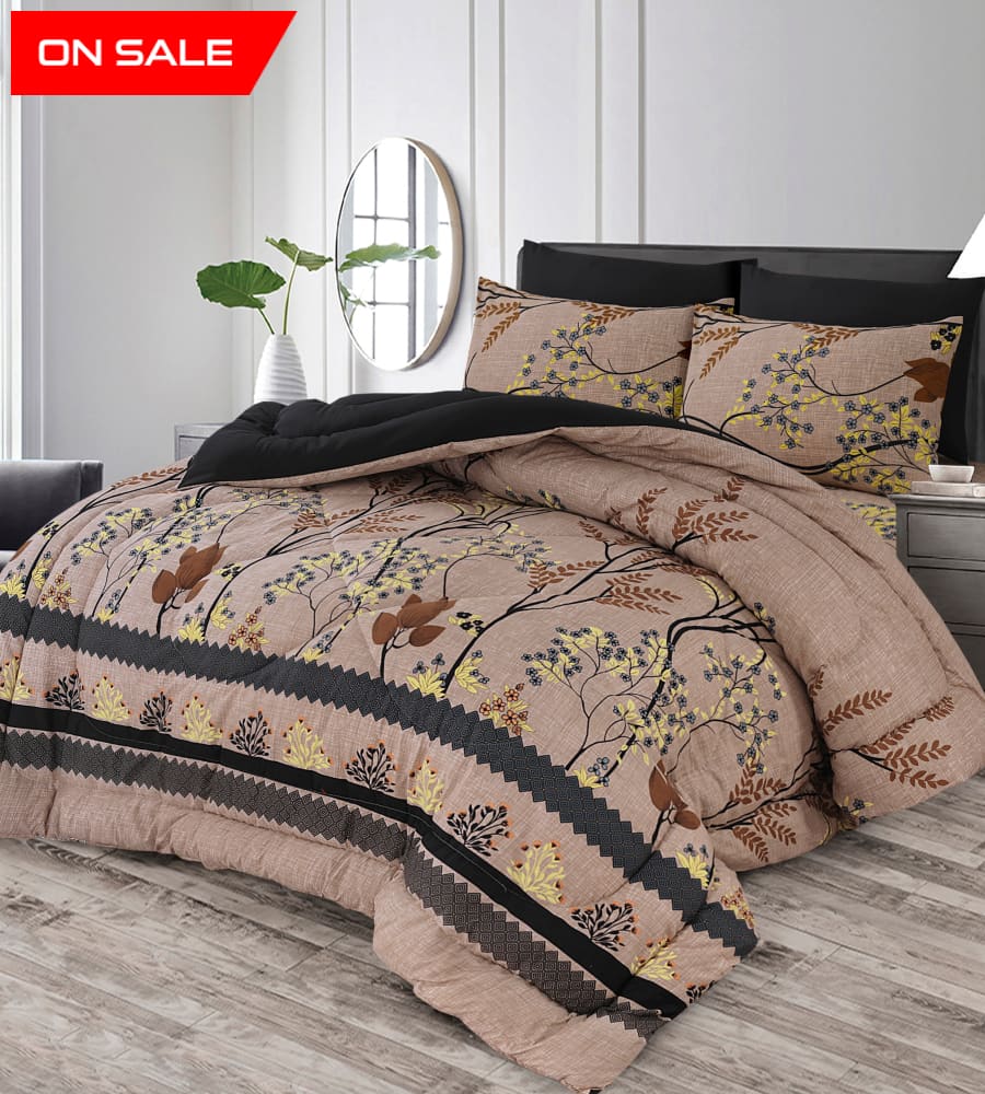 Pure Cotton Winter Vicky Razai Set 6 Pcs Wr-2463 (Heavy Polyester Filling) Quilts & Comforters